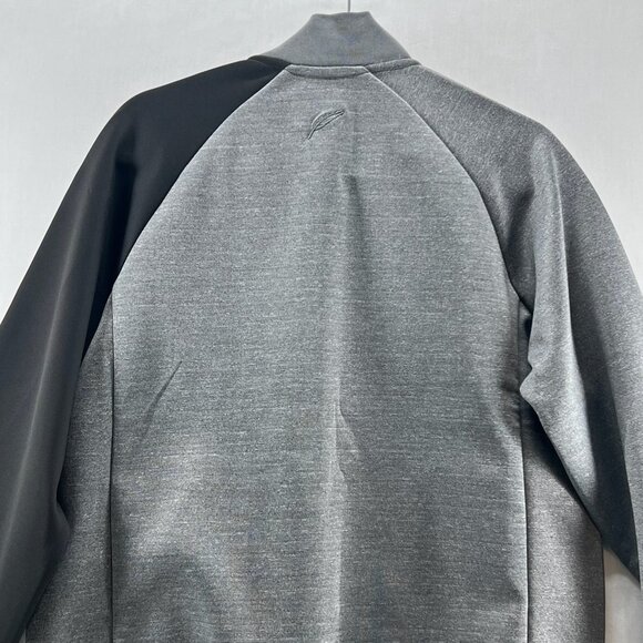Publish Track Jacket Men M Full Zip Ribbed Trim Zip Pocket Colorblock Gray Black - Picture 5 of 12